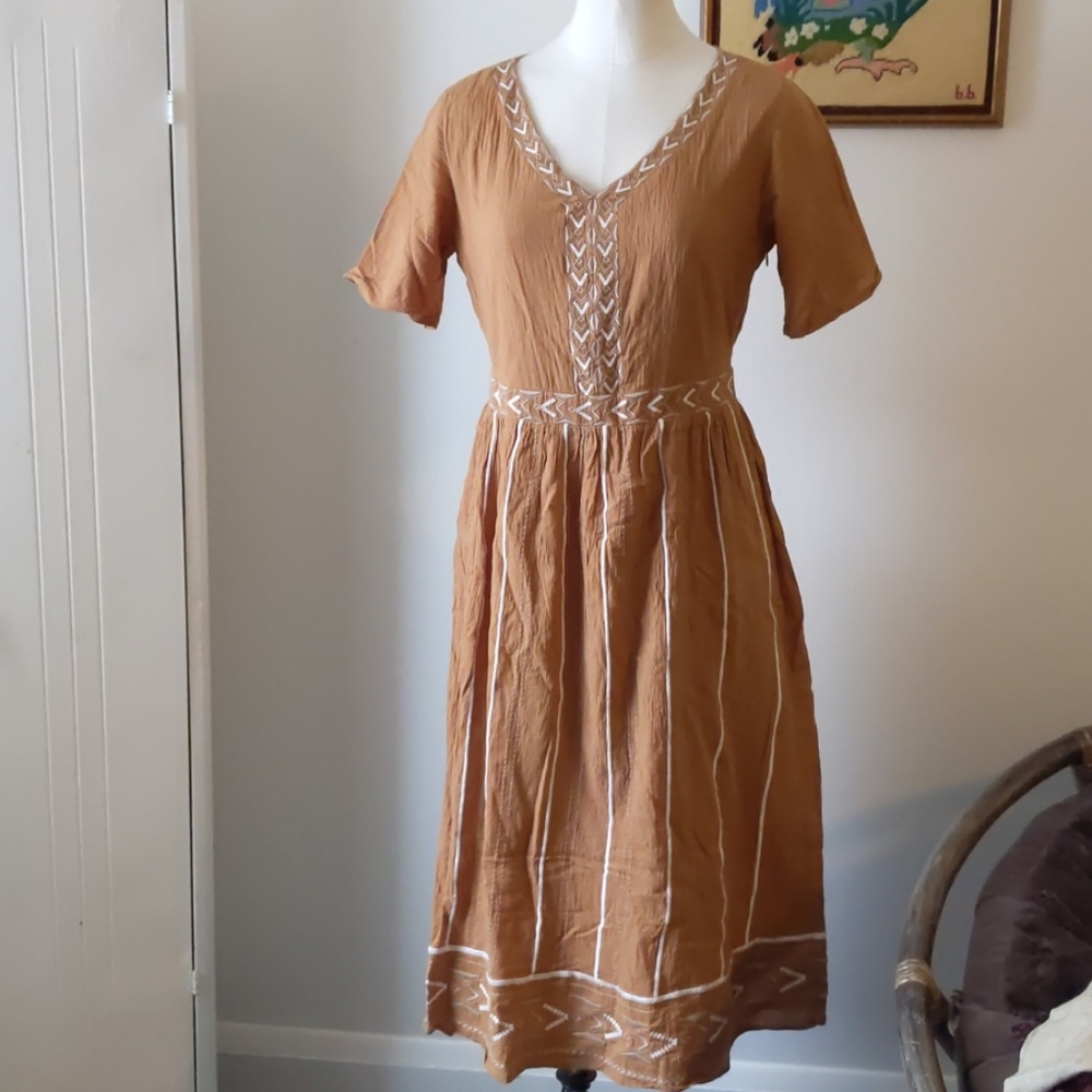 Roolee embroidered cotton dress S